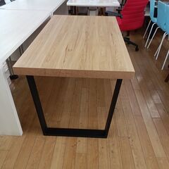 ★リユースのサカイつくば店★TK7810 大川家具 ダイニングテーブル ナチュラル H72×D80×W140 クリーニング済みの画像