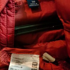 ★ユニクロ ダウンジャケット 130 中古 キッズの画像