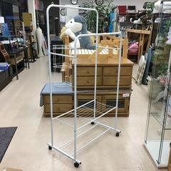 美原店　ハンガーラック　キャスター付きダブルの画像