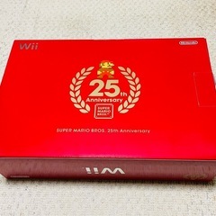 任天堂Wii本体 赤 スーパーマリオ25周年仕様の画像