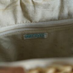 ヴィンテージストロー編みレザー持ち手かごバッグの画像