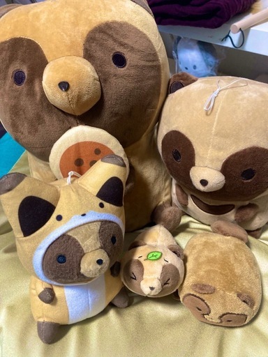 たぬきぬいぐるみ5点セット (もり) 天王台のおもちゃ《ぬいぐるみ》の