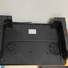 【お渡し先決定】アイリスオーヤマ IHクッキングヒーター 2口IHコンロ 1400W 脚付 ブラック IHK-W12S-Bの画像