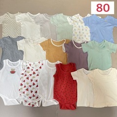 【41枚セット】ベビー肌着　パジャマ他　70〜90サイズの画像