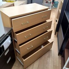 ★リユースのサカイつくば店★TK7812  チェスト ナチュラル H90×D40×W80 クリーニング済みの画像