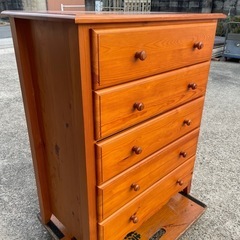 整理タンス　引き出し　5段　収納　木製　チェスト　の画像