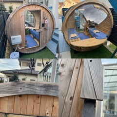 【引取限定】バレルサウナ　パノラマタイプ　約1年使用　200V Magmax 4tトラックの画像