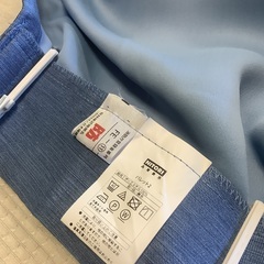 ニトリブルー ドレープカーテン　遮光　横約155×200①の画像