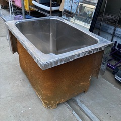 1m ステンレス浴槽 メダカ 金魚 水槽 錦鯉の画像