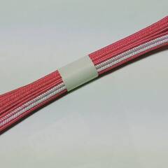 未使用 帯締め 冠 和装小物 正絹 和服 帯締 ピンク 桃色 桃色 白 着物 和装 ツートン バイカラー 小紋 色無地 紬 ホワイト の画像