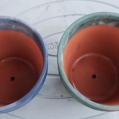 ダイソー　素焼き　鉢　2個セット　中古の画像