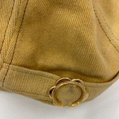 コーデュロイ素材の帽子　（マスタード色）の画像