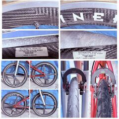 【❗️✨希少コレクション・高級✨❗️】PORSCHE ロードバイク Bike S レッド カスタム多数 SPINERGYホイール 現状品の画像