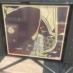 紫の着物　ホテル絵画　日本画の画像