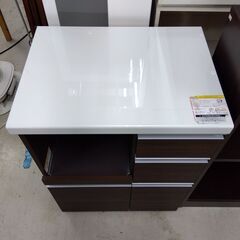 ミドルレンジボード ブラウン系 幅60×奥45×高85cm スリム コンパクト 食器棚 キッチン ラック 収納 家具 札幌市 中央区 南12条の画像