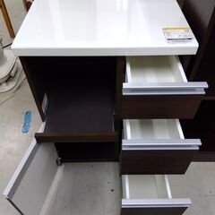 ミドルレンジボード ブラウン系 幅60×奥45×高85cm スリム コンパクト 食器棚 キッチン ラック 収納 家具 札幌市 中央区 南12条の画像