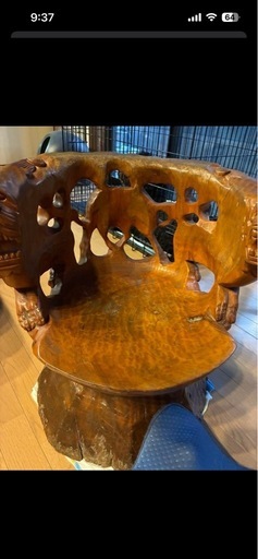 珍品⭐️一刀彫の椅子⭐️