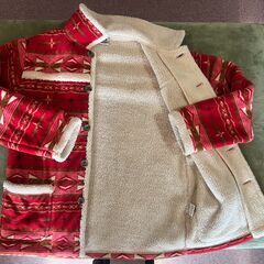 PIKO フリースボアジャケット 【古着】メンズM （レディースのハーフコートになりそう）の画像