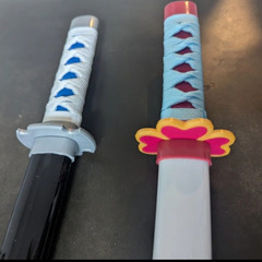 鬼滅の刃 日輪刀風 おもちゃの刀 2本セットの画像