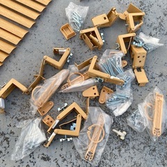 ニトリ ブラインド130×138 2個セット ナチュラル木目調 ライトブラウンの画像