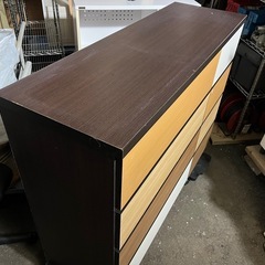 サンウッディ 4段 2列 カラフルチェスト シーモ 衣類 収納 ケース 整理タンス 箪笥 8杯 中古品 幅120 高さ93 現状品 ④の画像