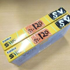 新品未開封 Konica S-VHS ST120 120分ビデオテープ ビデオカセットテープ 2本セット コニカ レタパ可 札幌市 新道東店の画像