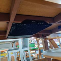 【愛品倶楽部柏店】上久商店 温調ファン式家具調コタツダイニング3点セット ヒーター新品交換済の画像