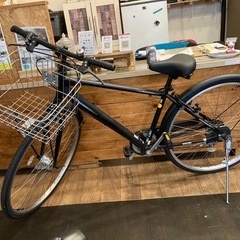 【SALE価格！防犯登録無料！前後タイヤ・チューブ新品！】LEDオートライト　6段変速　27インチ自転車　マットブラックの画像