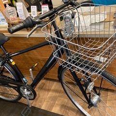 【SALE価格！防犯登録無料！前後タイヤ・チューブ新品！】LEDオートライト　6段変速　27インチ自転車　マットブラックの画像