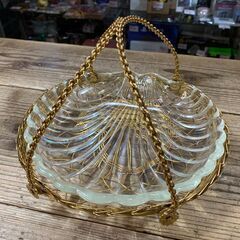 お菓子入れ フルーツ入れ 小物入れ 取っ手付き 貝殻皿の画像