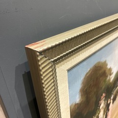 噴水のある公園　ホテル絵画　額付き　大型絵画の画像