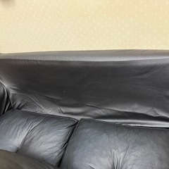合皮 ローソファーの画像
