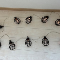 インダストリアル風 ガーランドライト 10連 ランタン　電飾　防水の画像