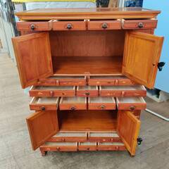 【愛品倶楽部柏店】デザインキャビネット 唐木材 木象嵌浮かし加工の画像