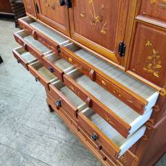 【愛品倶楽部柏店】デザインキャビネット 唐木材 木象嵌浮かし加工の画像