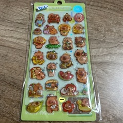 ボンボンドロップシール、ウォーターカピバラの画像