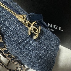 【未使用レベル】 ⭐︎メイクアップ　ネイビー ツイード ミニリュックの画像