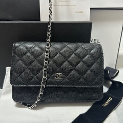 【極美品】⭐︎シルバーロゴチェーンキルティングショルダーウォレットの画像