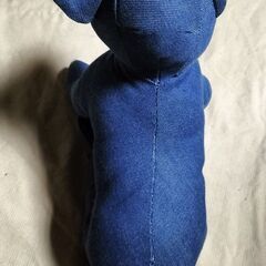 中古・デニムの犬　いぬ　わんちゃん　ぬいぐるみ　犬服用マネキンの画像