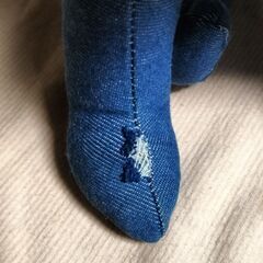 中古・デニムの犬　いぬ　わんちゃん　ぬいぐるみ　犬服用マネキンの画像