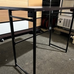 ニトリ ハイテーブル ツール 8040 DBR W800 D400 H745 折りたたみ デスク ダークブラウン 中古品 ④の画像