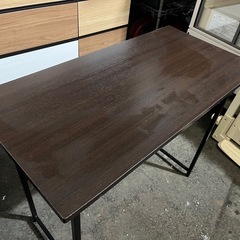 ニトリ ハイテーブル ツール 8040 DBR W800 D400 H745 折りたたみ デスク ダークブラウン 中古品 ④の画像