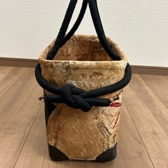 新品未使用　ハンドメイド　一閑張りバッグ　ジャパニーズアートバッグの画像