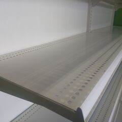 オカムラ製 H166cm×W90cm ２連結両面４段什器■陳列棚・システム什器■S-640の画像