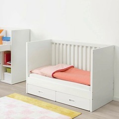IKEA 　STUVA ストゥヴァ　ベビーベッド　引出し付の画像