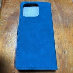 青い手帳型スマホケース カードポケット付きの画像