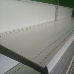 オカムラ製 H166cm×W90cm ２連結片面４段什器■陳列棚・システム什器■S-641の画像