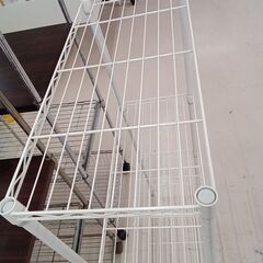 リユースのサカイ栃木店★ジモティ割あり★  ラック ホワイト W64.5×D29×H116.5 クリーニング済み TC12107の画像