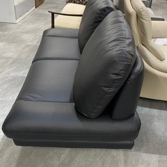 2.5人掛けソファ ブラック 合皮レザー シンプル 幅172cm 家具 札幌市白石区の画像