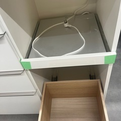 【美品】国産ブランド Pamouna パモウナ キッチンカウンター 幅140cm 奥行45cm ハイカウンター ソフトクローズの画像